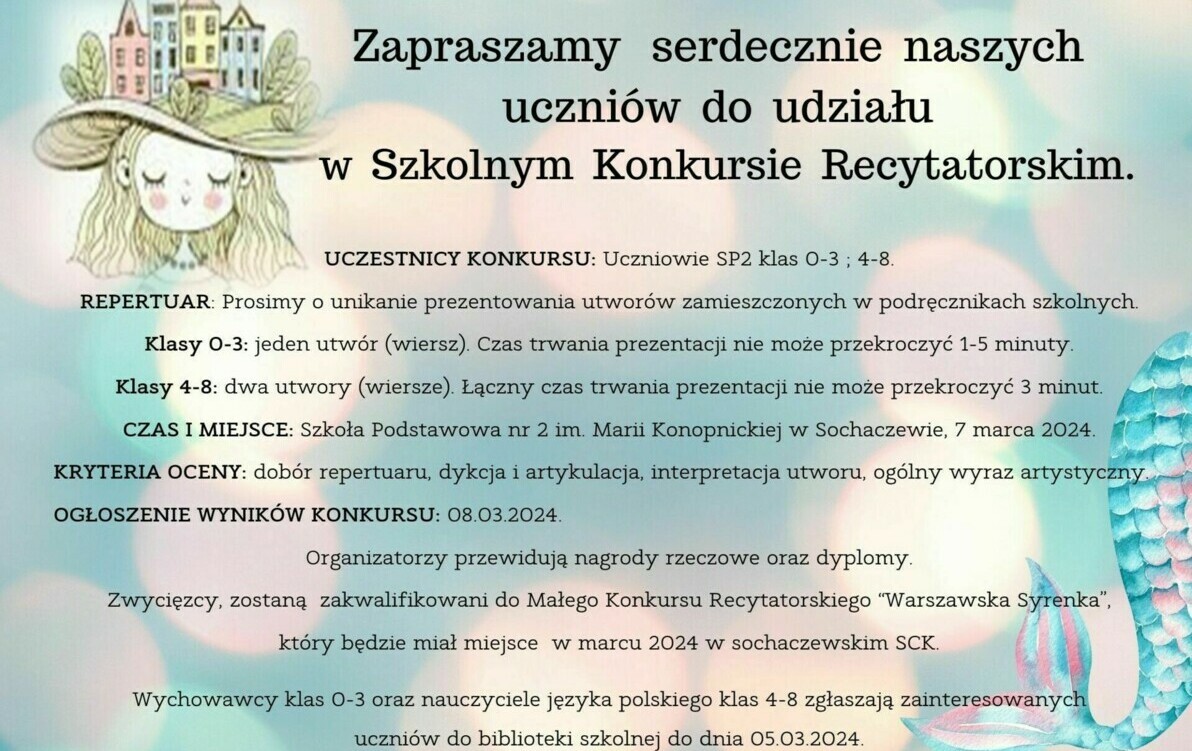 Zdjęcie do Konkurs recytatorski już wkr&oacute;tce