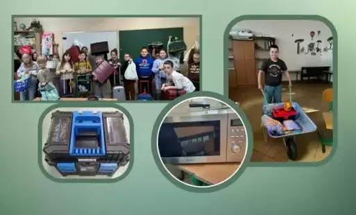 Klasa 2 oraz uczeń bez plecaka